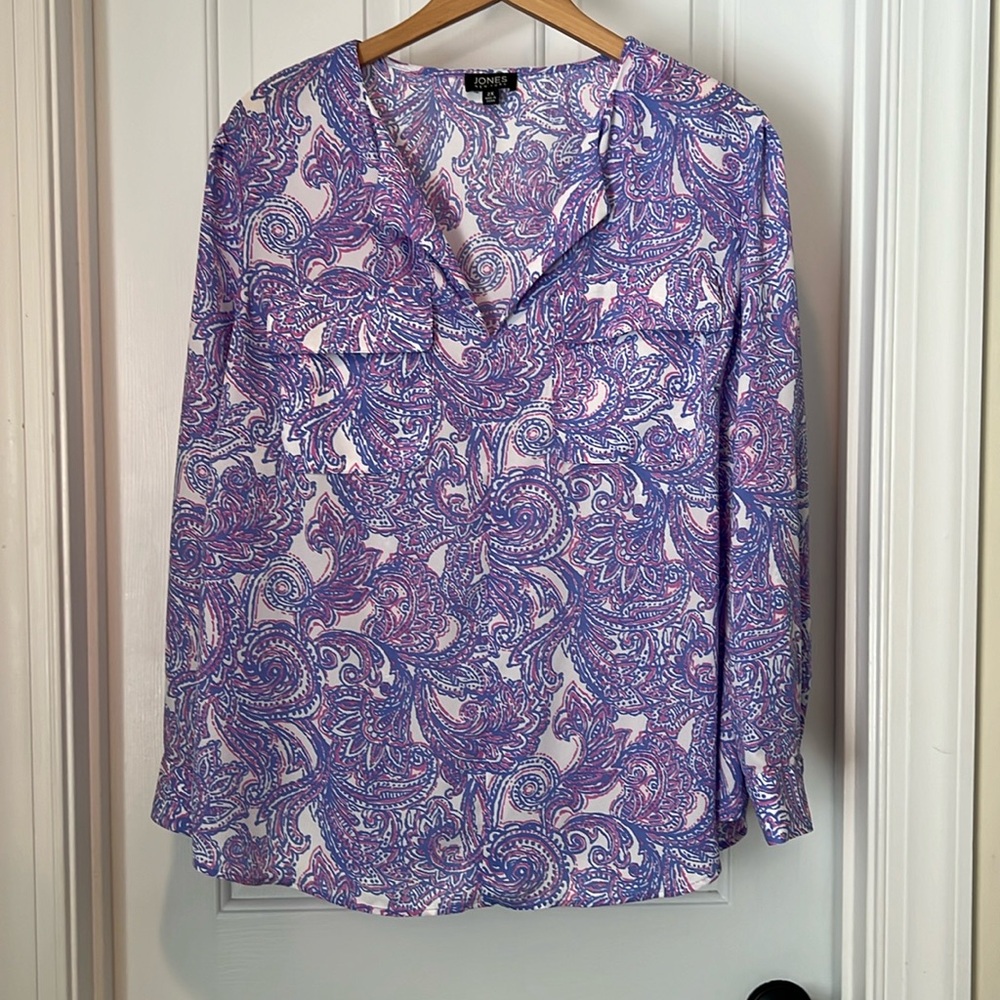 Women’s Jones, New York, 2X lilac print blouse